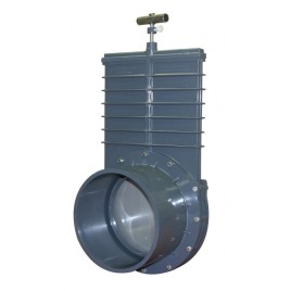 PVC-U peilinė sklendė su nerūdijančio plieno peiliu VALTERRA 90mm