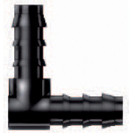 PP alkūnė žarnai PUSH-ON, 13x13mm