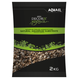 Substratas NATURAL MULTICOLORED GRAVEL 3 – 5 mm 2KG, AQUAEL
