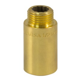 Prailginimas bronzinis ⅜" x 65mm vidinis/išorinis sriegis -  heavy duty, COMISA