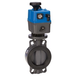 PVC-U sklendė su elektriniu aktuatoriumi PROFLOW H 12V Effast, 90 mm