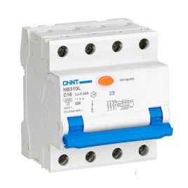 Chint Circuit breaker RCBO, NB310L/3N, 3P+N, C20, 30mA, A, 6kA NB310L3PN30MAA20C