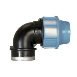 Kompresinė PP alkūnė 90° PE vamzdžiui 32mm x 1¼" vidinis sriegis, UNIDELTA Kompresinė PP alkūnė 90° PE vamzdžiui 32mm x 1¼" vidinis sriegis, UNIDELTA