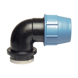 Kompresinė PP alkūnė 90° PE vamzdžiui 50mm x 1¼" vidinis sriegis, UNIDELTA Kompresinė PP alkūnė 90° PE vamzdžiui 50mm x 1¼" vidinis sriegis, UNIDELTA